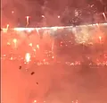 Ongelooflijke beelden: pyro zet stadion letterlijk in brand