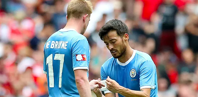 David Silva kijkt met open mond naar 'fantastische' De Bruyne