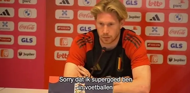 De Bruyne ‘excuseert zich’: “Sorry dat ik supergoed ben in voetballen”