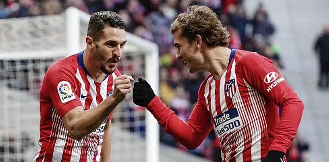 Atletico Madrid viert recordman Koke met zege in topper