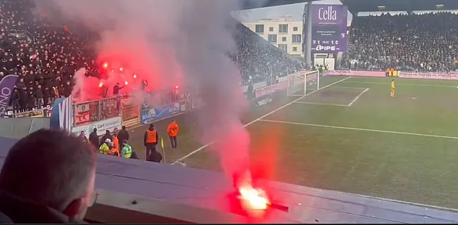 Derby ontsierd: Antwerp-fan gooit vuurpijl in vak Beerschot